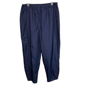 Coleman Nylon Pants Size XXL Comfort Wind Water Resistant Elastic Waist Navy